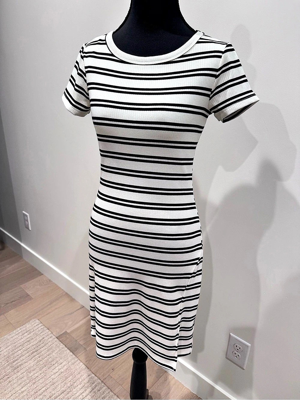 Striped Crew Mini Dress - Picture 2 of 5